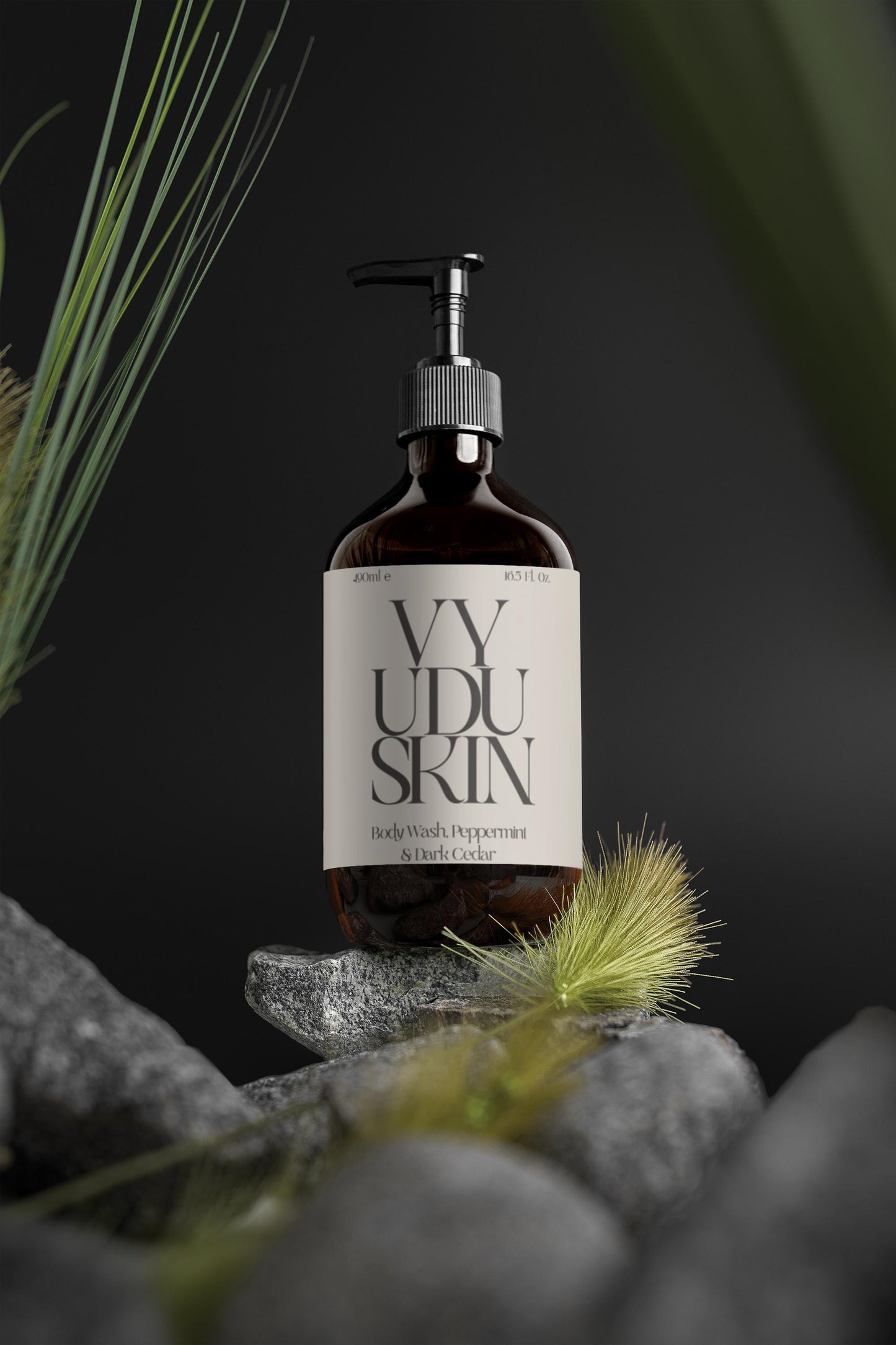 Vyudu Skin Body Wash for Men – Peppermint & Dark Cedar, Cleanse & Energize