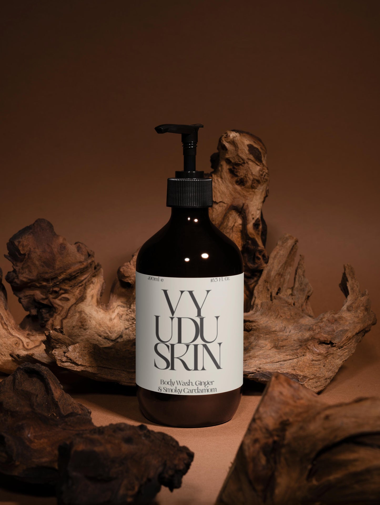 Vyudu Skin Hand & Body Wash for Men – Ginger & Smoky Cardamom, Hydrating Cleanser